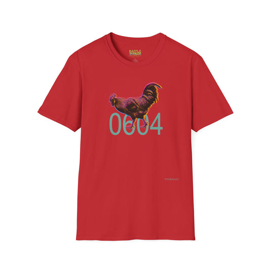 0604 ROOSTER HALF TONE BLUR - DARK - Titirangi - Gildan 64000 Graphic Tee