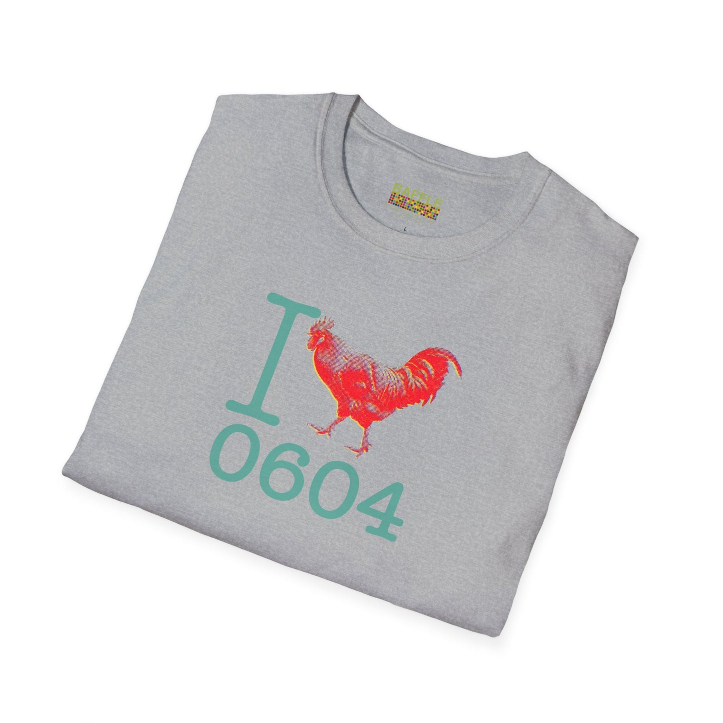 Titirangi Rooster Heart T-Shirt — I ROOSTER 0604 - Gildan 64000 Graphic Tee