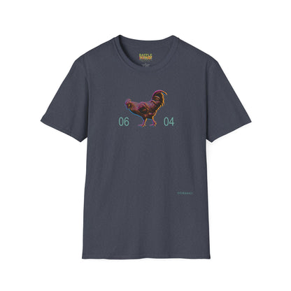 0604 ROOSTER HALF TONE BLUR - DARK - Gildan 64000 Graphic Tee