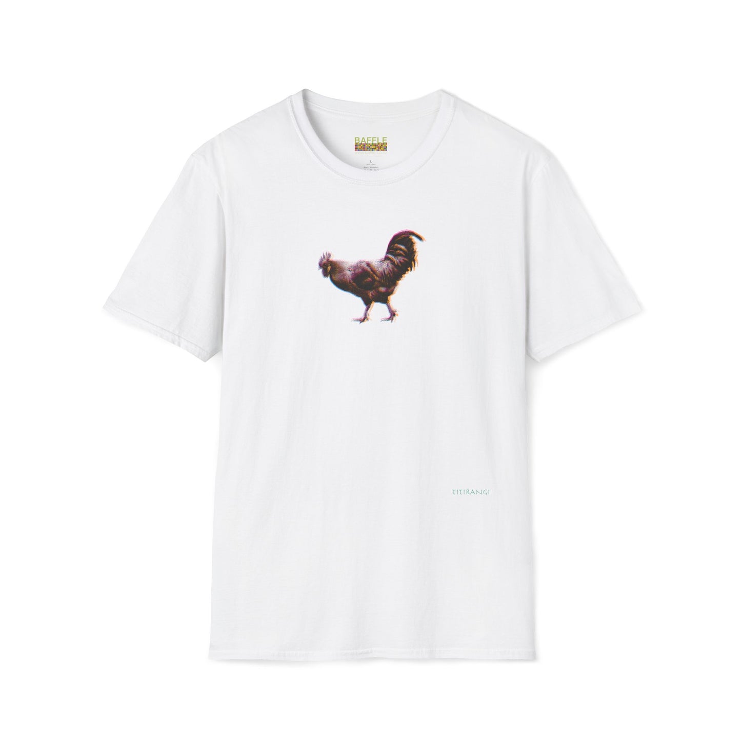 TITIRANGI ROOSTER HALF TONE BLUR - DARK - Gildan 64000 Graphic Tee