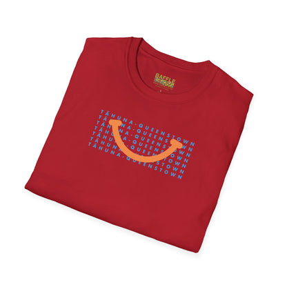 NEW - TĀHUNA - QUEENSTOWN SMILE LIGHT BLUE - Gildan 64000 Graphic Tee