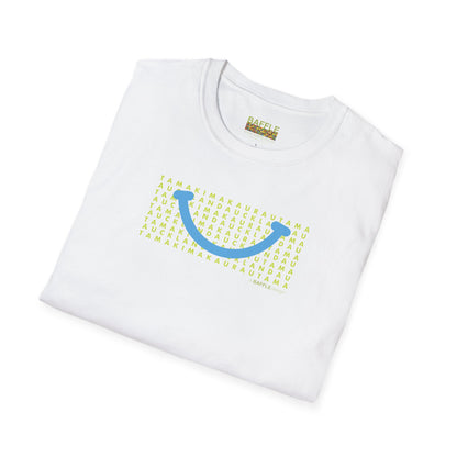 NEW - TAMAKI MAKAURAU / AUCKLAND SMILE LIGHT BLUE - Gildan 64000 Graphic Tee
