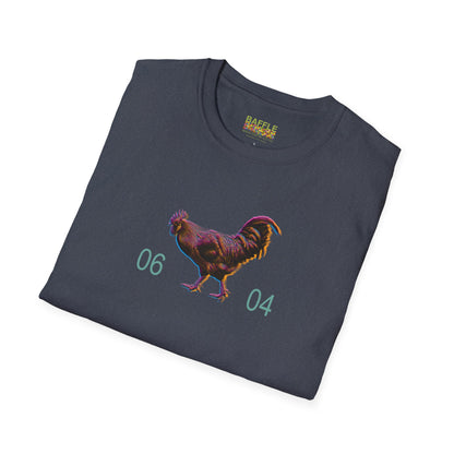0604 ROOSTER HALF TONE BLUR - DARK - Gildan 64000 Graphic Tee