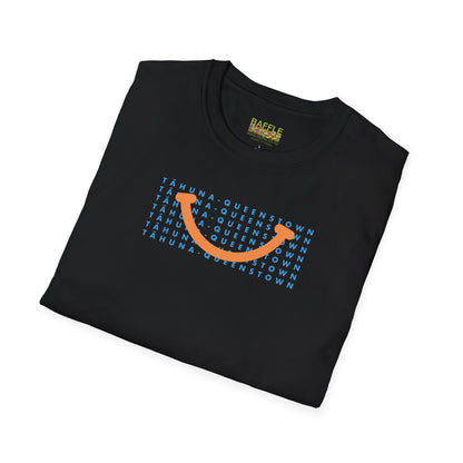 NEW - TĀHUNA - QUEENSTOWN SMILE LIGHT BLUE - Gildan 64000 Graphic Tee