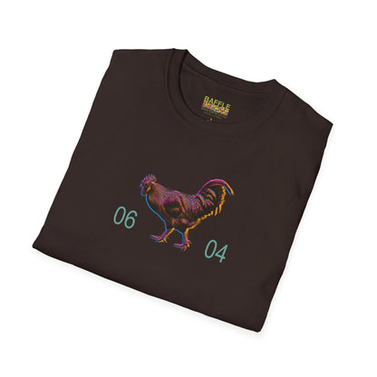 0604 ROOSTER HALF TONE BLUR - DARK - Gildan 64000 Graphic Tee