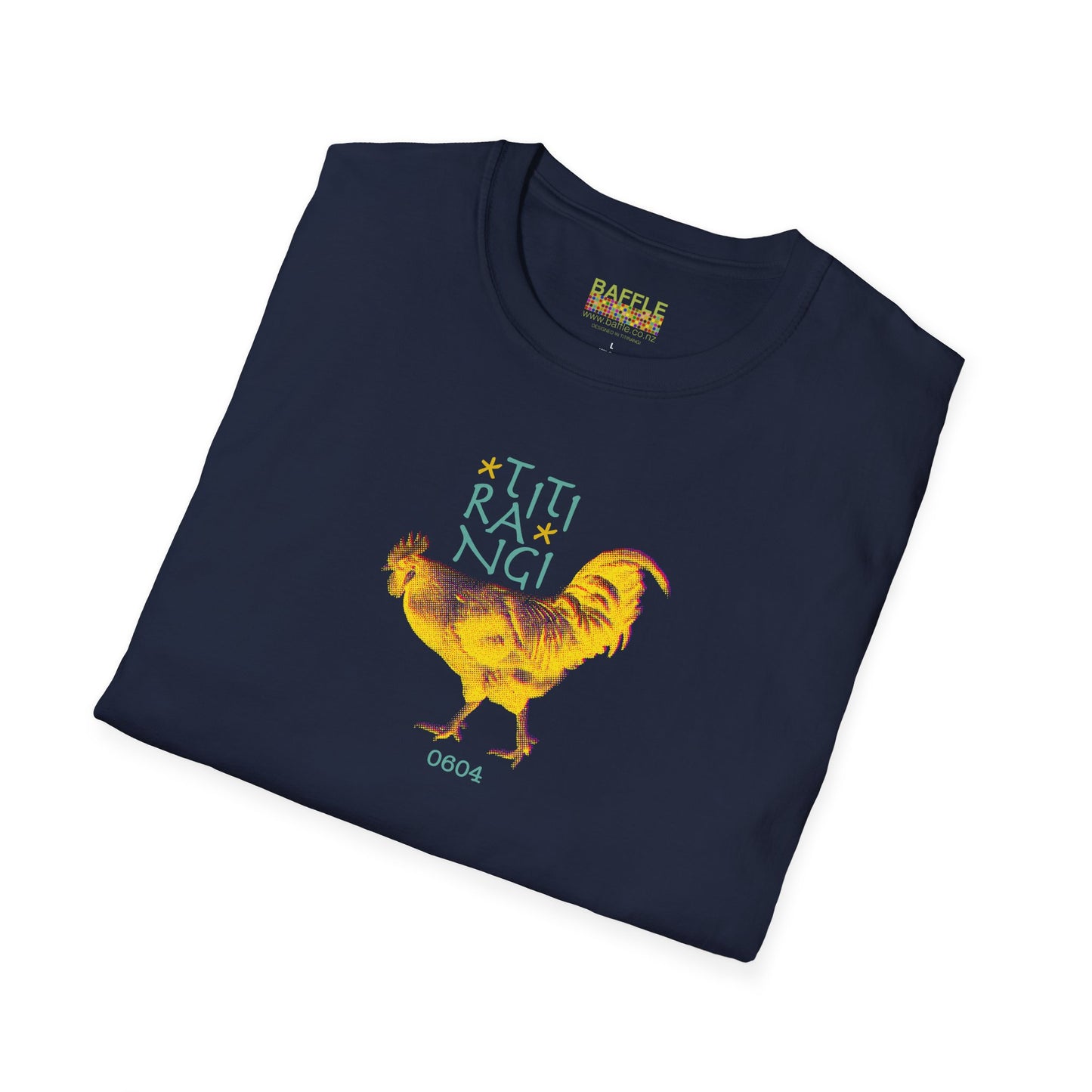 * NEW * TITIRANGI ROOSTER 0604 - Gildan 64000 Graphic Tee