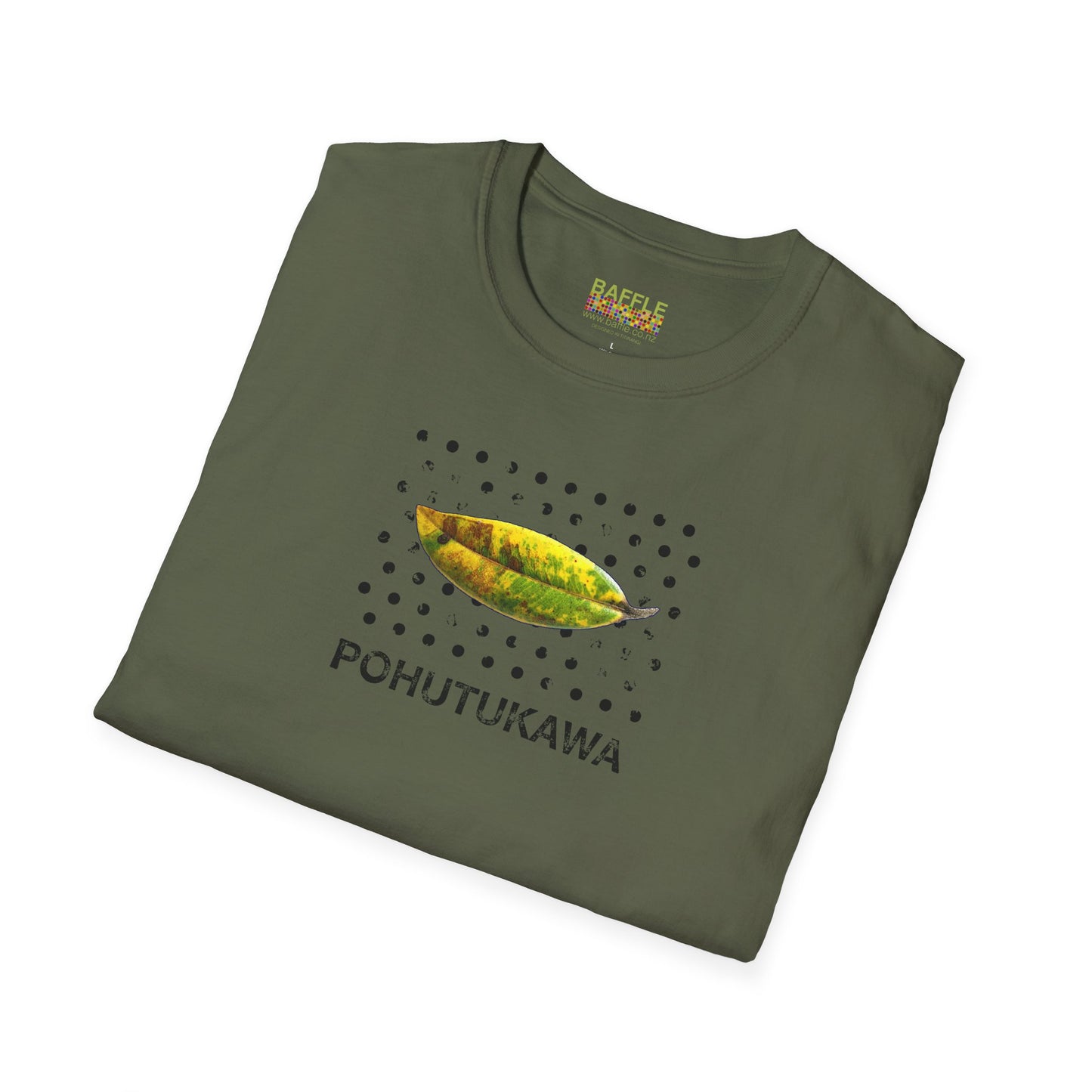 NEW - POHUTUKAWA LEAF - Gildan 64000 Graphic Tee