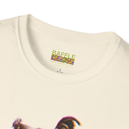TITIRANGI ROOSTER HALF TONE BLUR - DARK - Gildan 64000 Graphic Tee