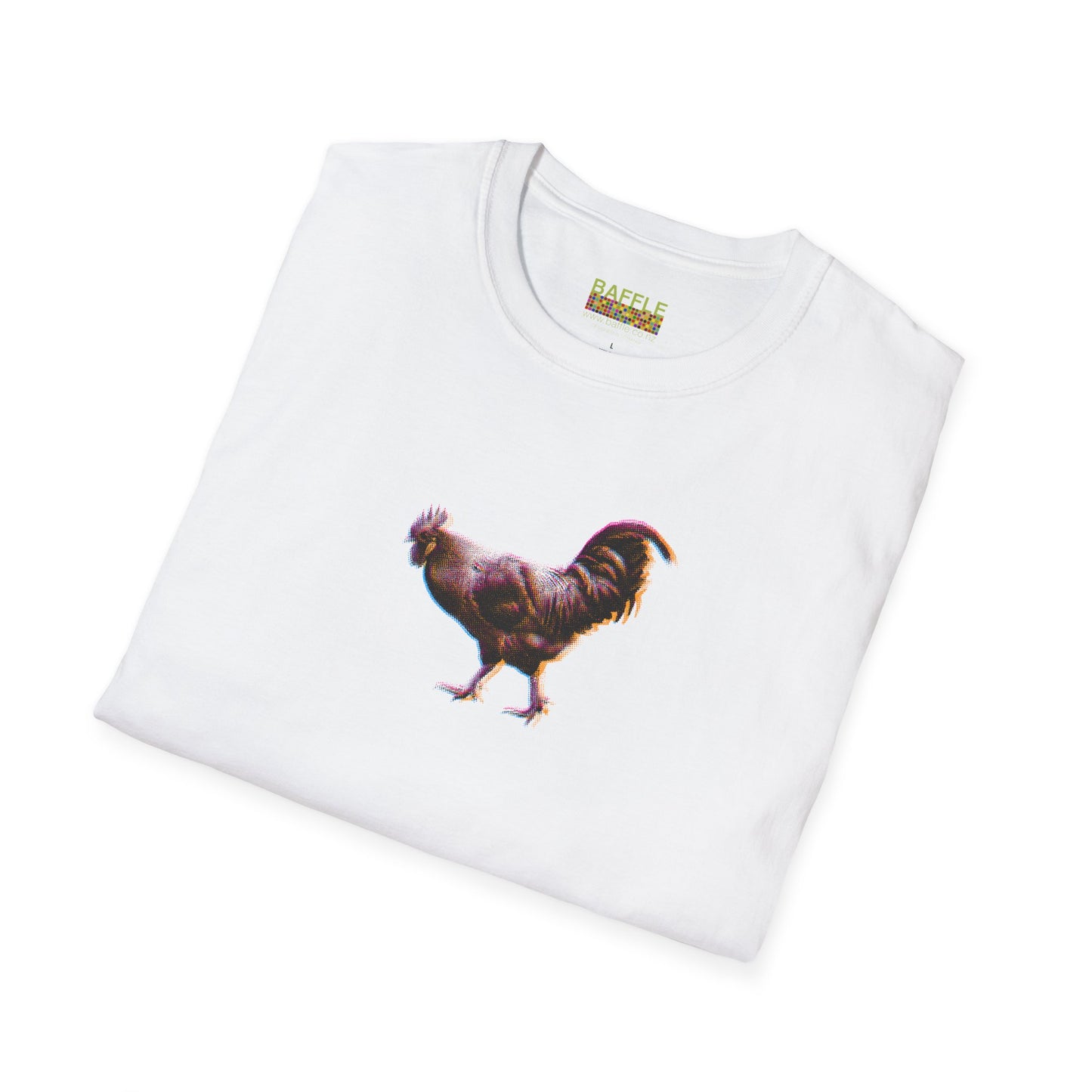 TITIRANGI ROOSTER HALF TONE BLUR - DARK - Gildan 64000 Graphic Tee