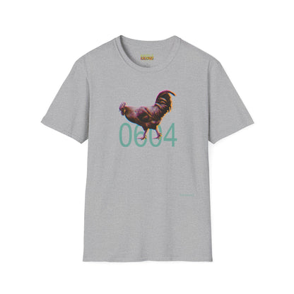 0604 ROOSTER HALF TONE BLUR - DARK - Titirangi  - Gildan 64000 Graphic Tee