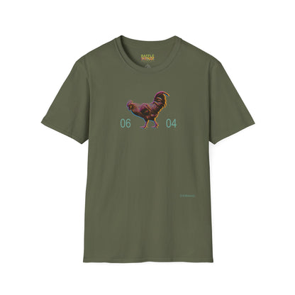 0604 ROOSTER HALF TONE BLUR - DARK - Gildan 64000 Graphic Tee