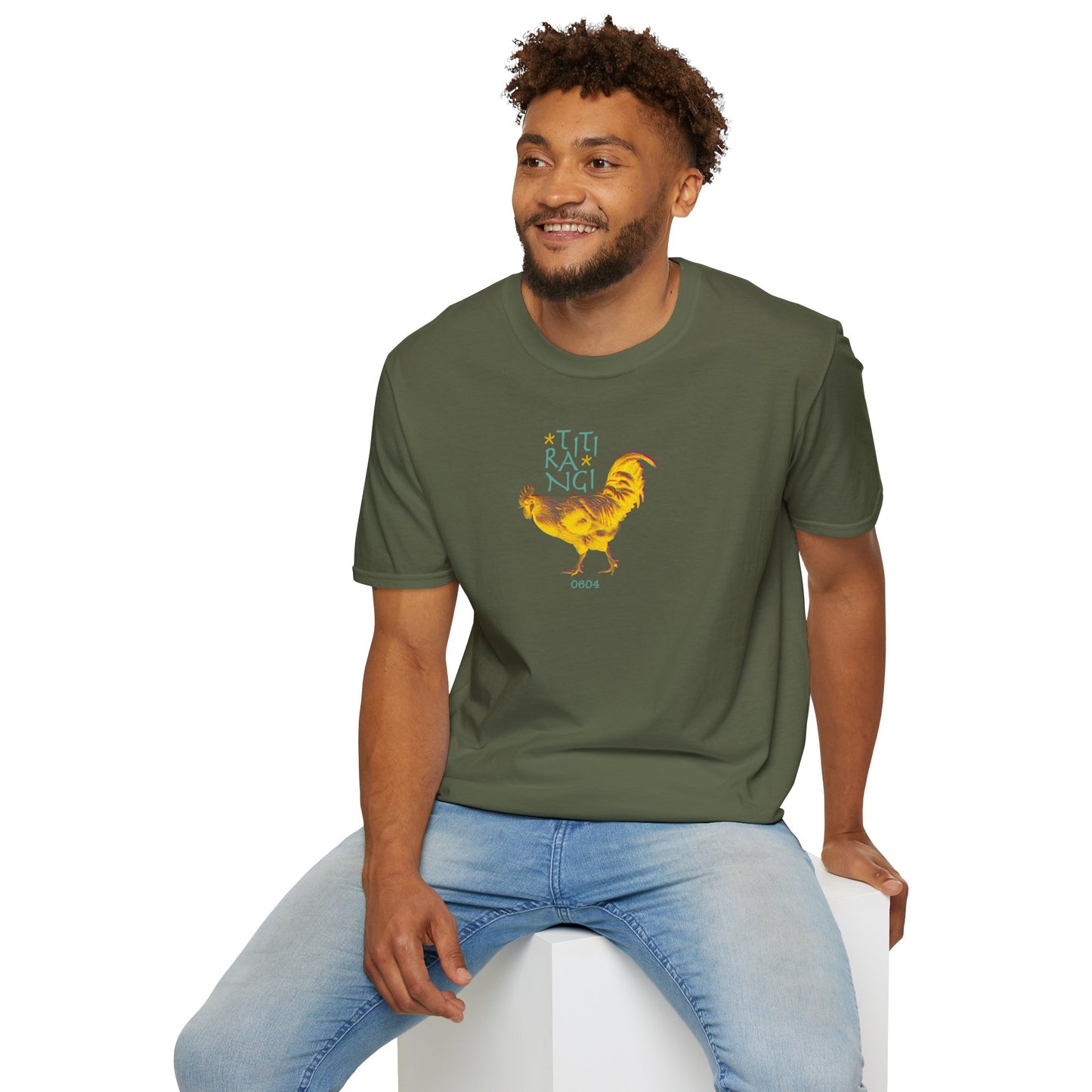 * NEW * TITIRANGI ROOSTER 0604 - Gildan 64000 Graphic Tee