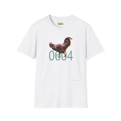 0604 ROOSTER HALF TONE BLUR - DARK - Titirangi  - Gildan 64000 Graphic Tee