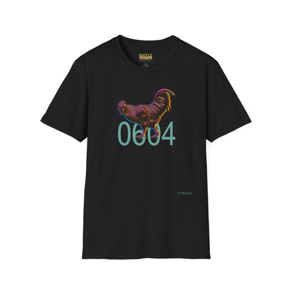 0604 ROOSTER HALF TONE BLUR - DARK - Titirangi  - Gildan 64000 Graphic Tee