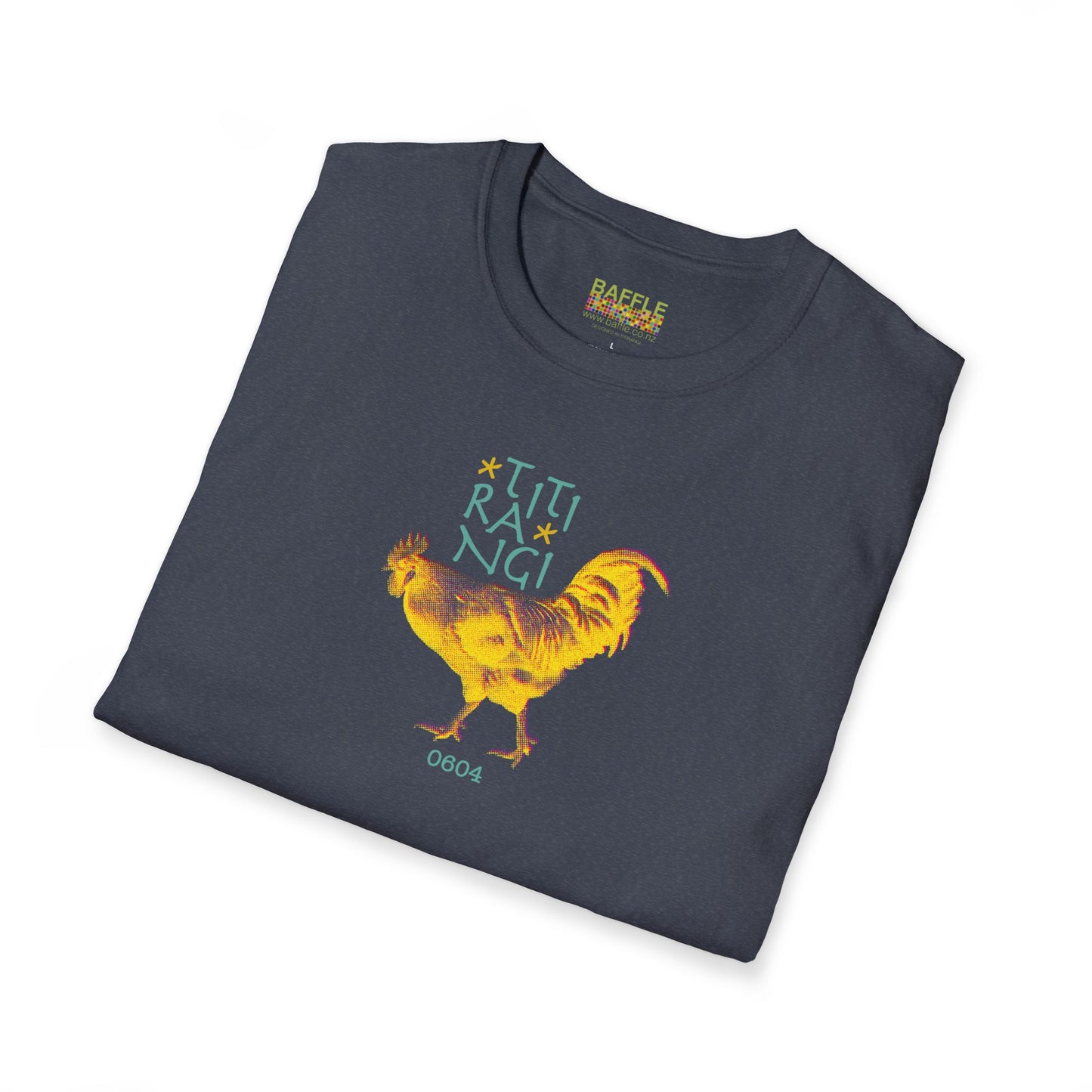 * NEW * TITIRANGI ROOSTER 0604 - Gildan 64000 Graphic Tee