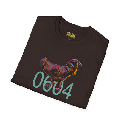 0604 ROOSTER HALF TONE BLUR - DARK - Titirangi  - Gildan 64000 Graphic Tee