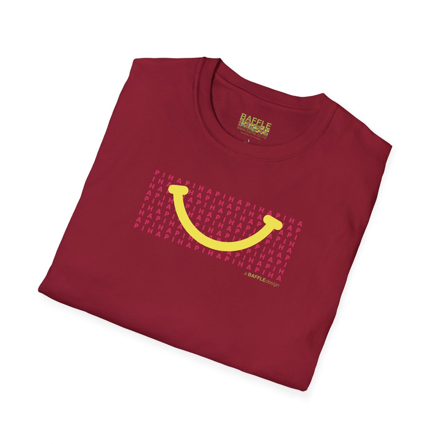 NEW - PIHA SMILE YELLOW - Gildan 64000 Graphic Tee