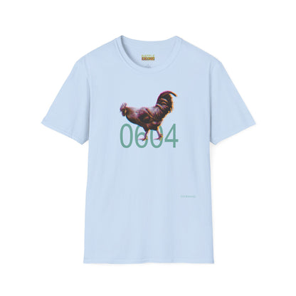 0604 ROOSTER HALF TONE BLUR - DARK - Titirangi  - Gildan 64000 Graphic Tee