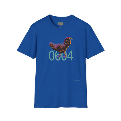 0604 ROOSTER HALF TONE BLUR - DARK - Titirangi  - Gildan 64000 Graphic Tee