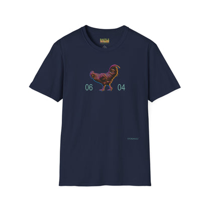 0604 ROOSTER HALF TONE BLUR - DARK - Gildan 64000 Graphic Tee