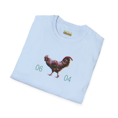 0604 ROOSTER HALF TONE BLUR - DARK - Gildan 64000 Graphic Tee