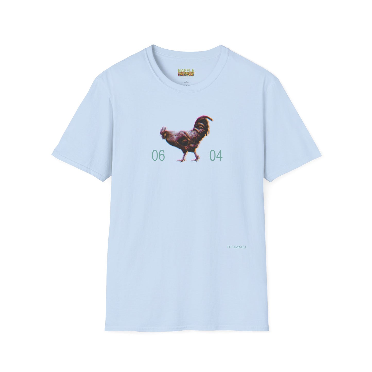 0604 ROOSTER HALF TONE BLUR - DARK - Gildan 64000 Graphic Tee