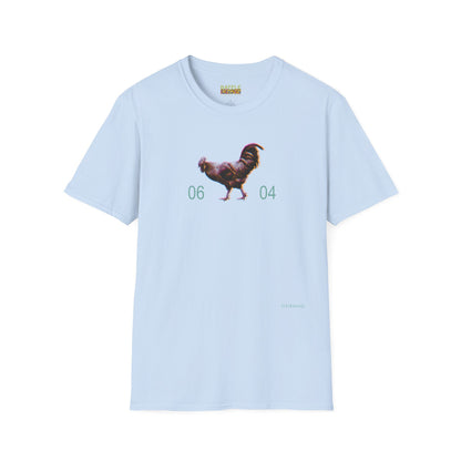 0604 ROOSTER HALF TONE BLUR - DARK - Gildan 64000 Graphic Tee