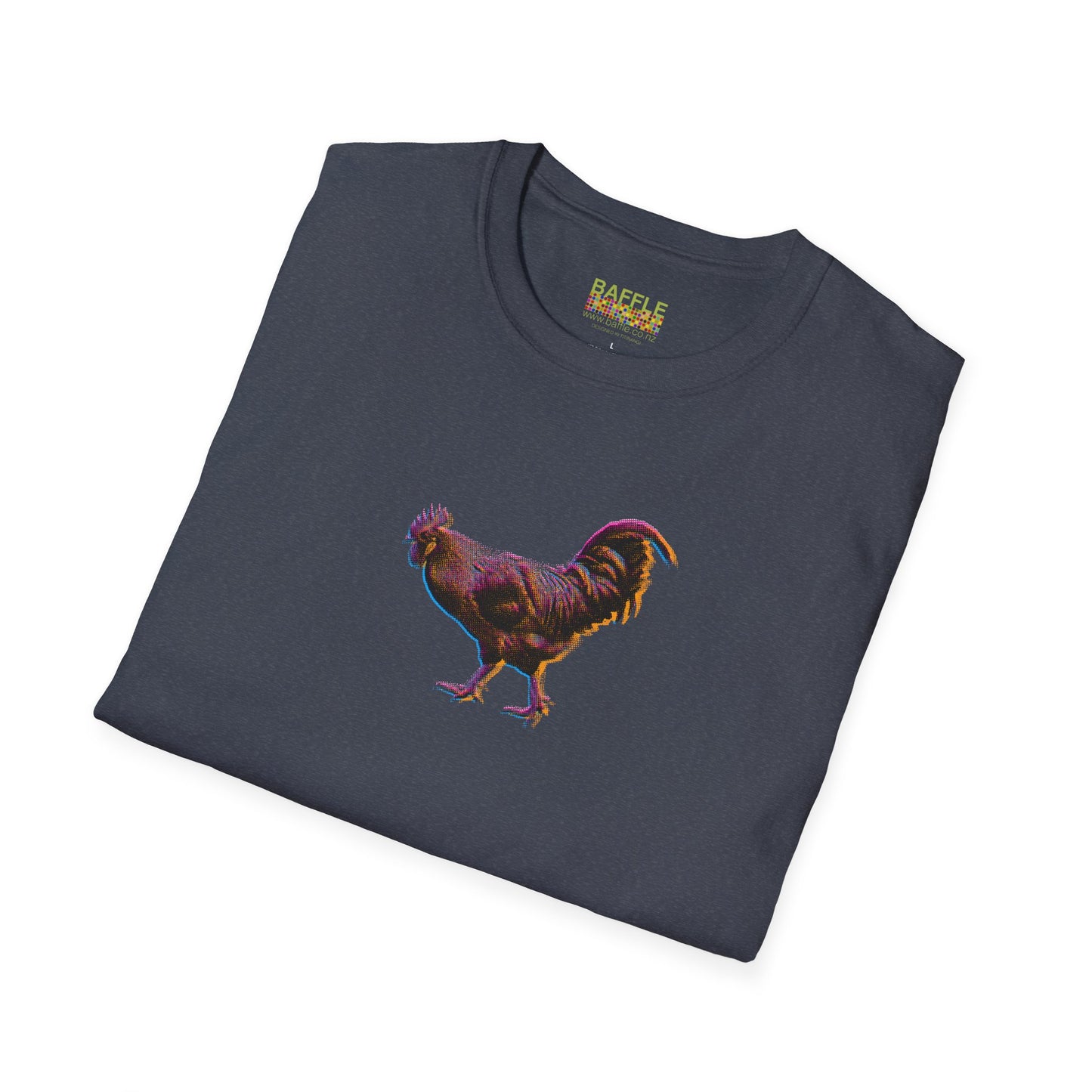 TITIRANGI ROOSTER HALF TONE BLUR - DARK - Gildan 64000 Graphic Tee