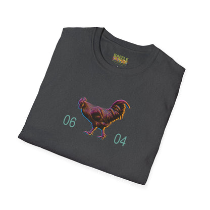 0604 ROOSTER HALF TONE BLUR - DARK - Gildan 64000 Graphic Tee