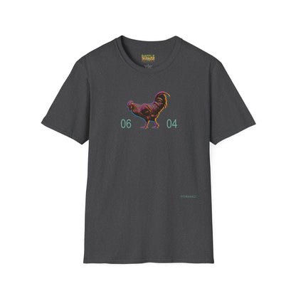 0604 ROOSTER HALF TONE BLUR - DARK - Gildan 64000 Graphic Tee