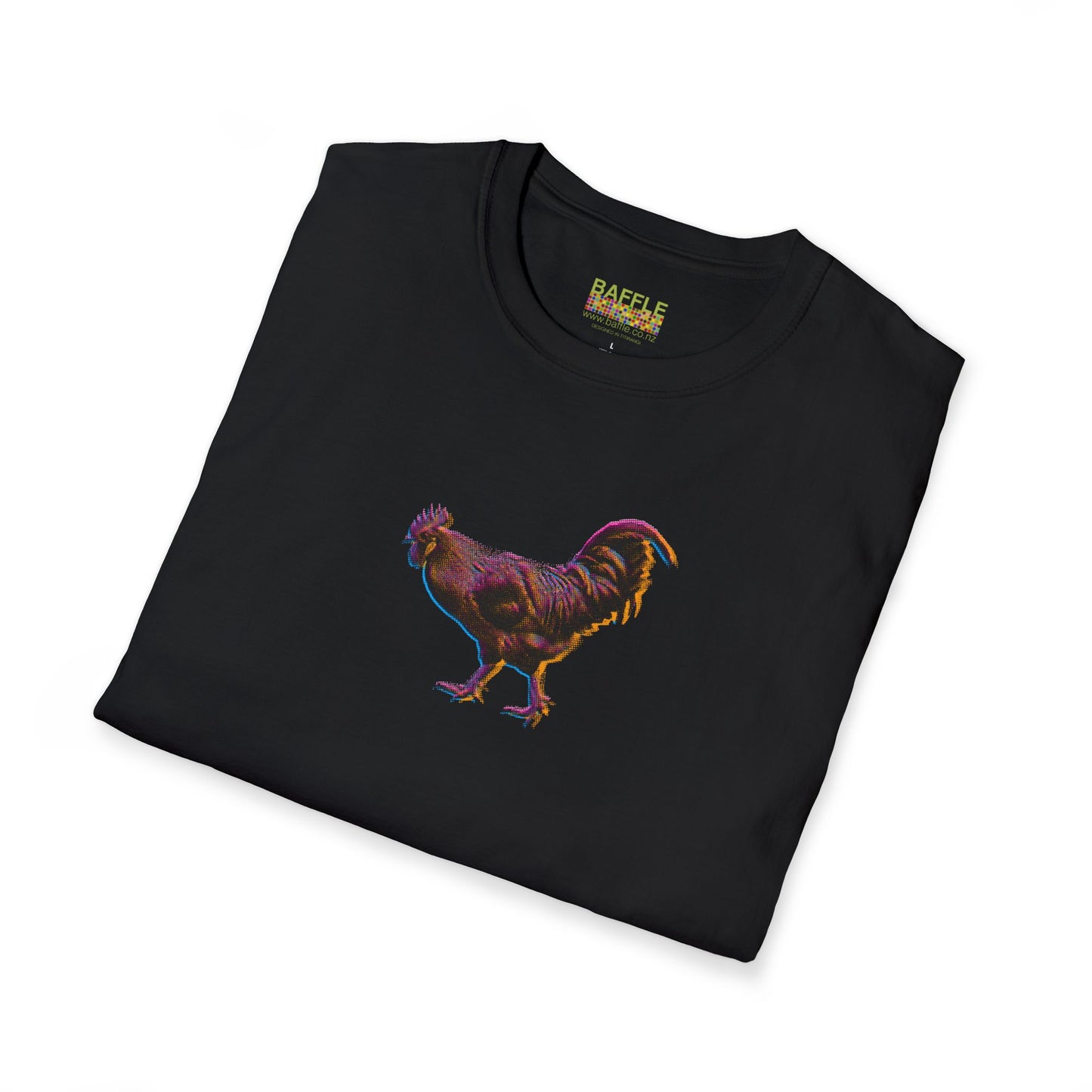 TITIRANGI ROOSTER HALF TONE BLUR - DARK - Gildan 64000 Graphic Tee