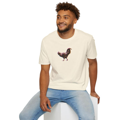 TITIRANGI ROOSTER HALF TONE BLUR - DARK - Gildan 64000 Graphic Tee