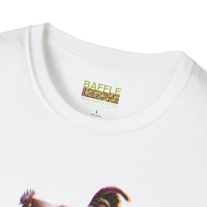 TITIRANGI ROOSTER HALF TONE BLUR - DARK - Gildan 64000 Graphic Tee