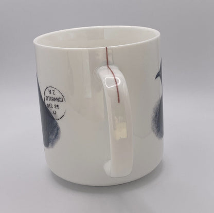 Rev. Tui -  large 460ml mug - Stamped Titirangi - Porcelain
