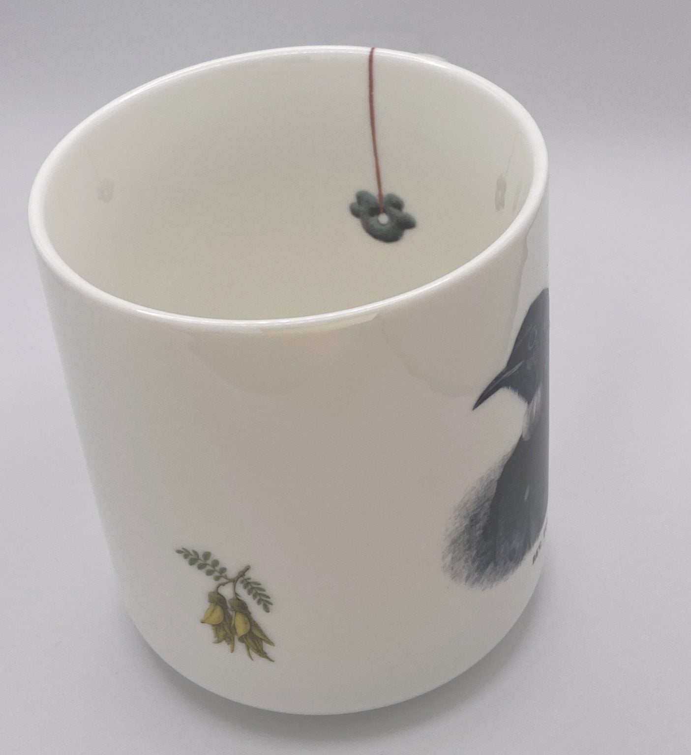 Rev. Tui -  large 460ml mug - Stamped Titirangi - Porcelain