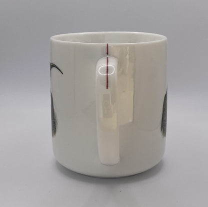 Lady Huia - large 460ml mug - Stamped Titirangi - Porcelain