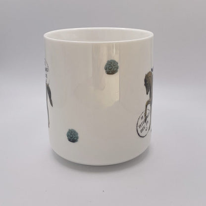 The Huia Rode... - large mug - Stamped Titirangi - Porcelain