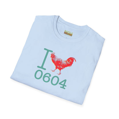 Titirangi Rooster Heart T-Shirt — I ROOSTER 0604 - Gildan 64000 Graphic Tee