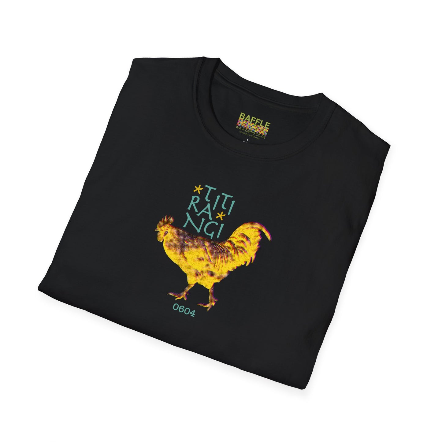 * NEW * TITIRANGI ROOSTER 0604 - Gildan 64000 Graphic Tee