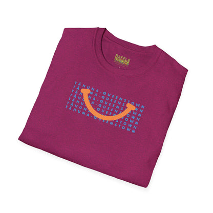 NEW - TĀHUNA - QUEENSTOWN SMILE LIGHT BLUE - Gildan 64000 Graphic Tee