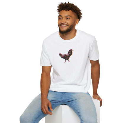 TITIRANGI ROOSTER HALF TONE BLUR - DARK - Gildan 64000 Graphic Tee