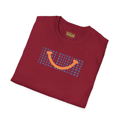 NEW - TĀHUNA - QUEENSTOWN SMILE LIGHT BLUE - Gildan 64000 Graphic Tee
