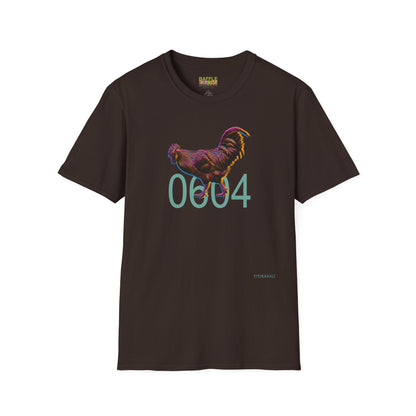 0604 ROOSTER HALF TONE BLUR - DARK - Titirangi  - Gildan 64000 Graphic Tee