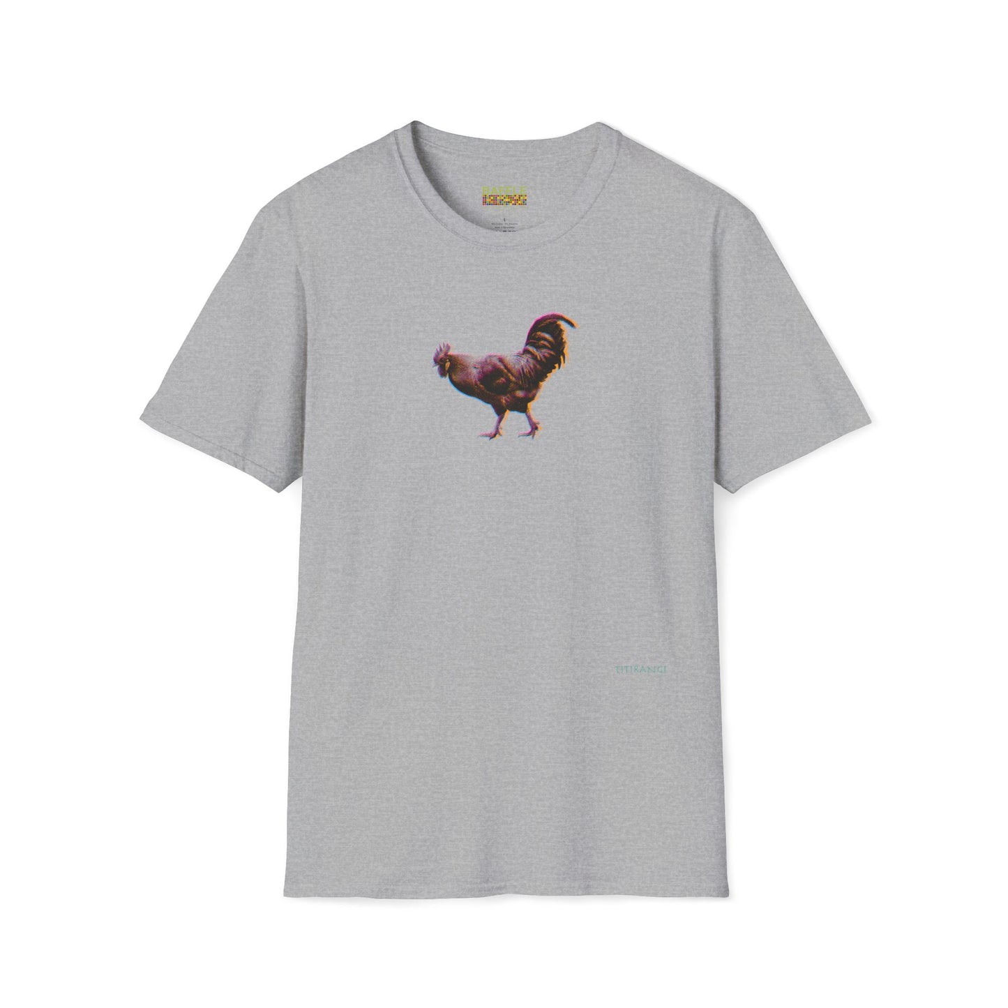 TITIRANGI ROOSTER HALF TONE BLUR - DARK - Gildan 64000 Graphic Tee