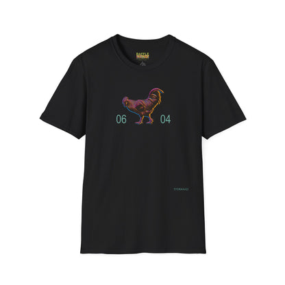 0604 ROOSTER HALF TONE BLUR - DARK - Gildan 64000 Graphic Tee