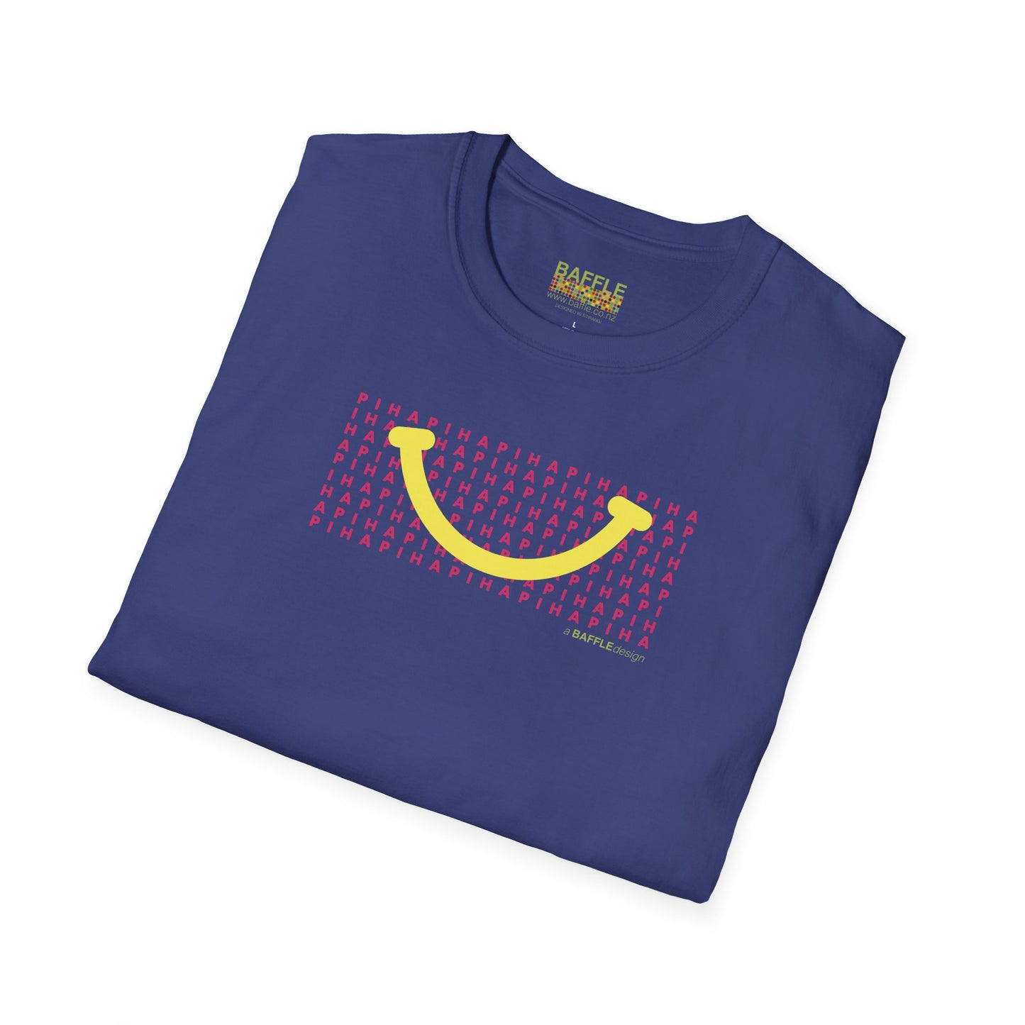 NEW - PIHA SMILE YELLOW - Gildan 64000 Graphic Tee