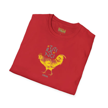 * NEW * TITIRANGI ROOSTER 0604 - Gildan 64000 Graphic Tee