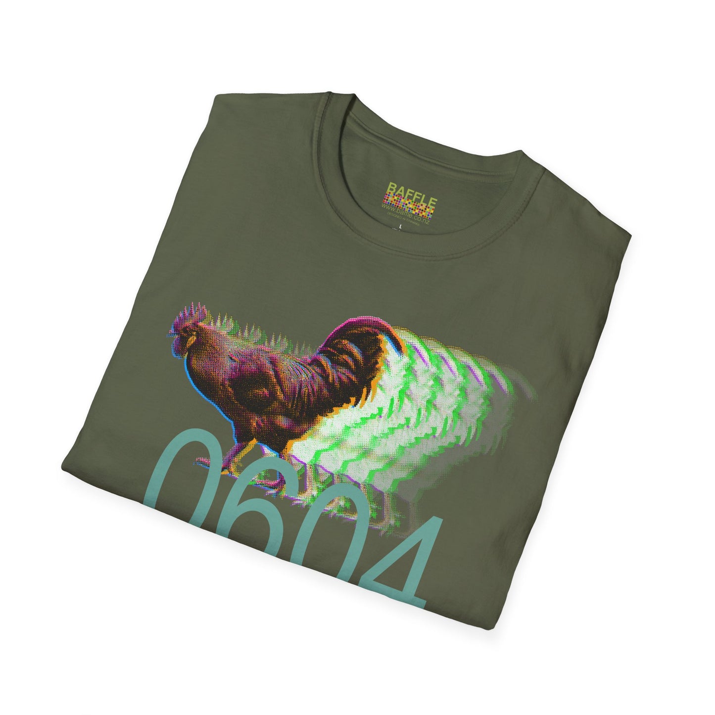 0604 FAST ROOSTER - BIG - Titirangi - Gildan 64000 Graphic Tee