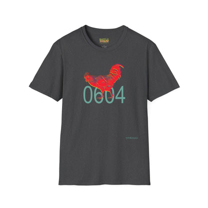 0604 ROOSTER HALF TONE BLUR - RED - Titirangi - Gildan 64000 Graphic Tee