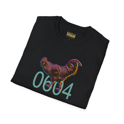 0604 ROOSTER HALF TONE BLUR - DARK - Titirangi  - Gildan 64000 Graphic Tee
